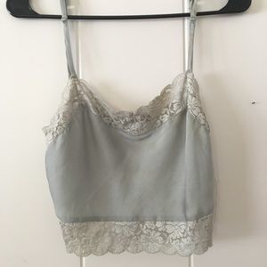 Brandy Melville silk lace top